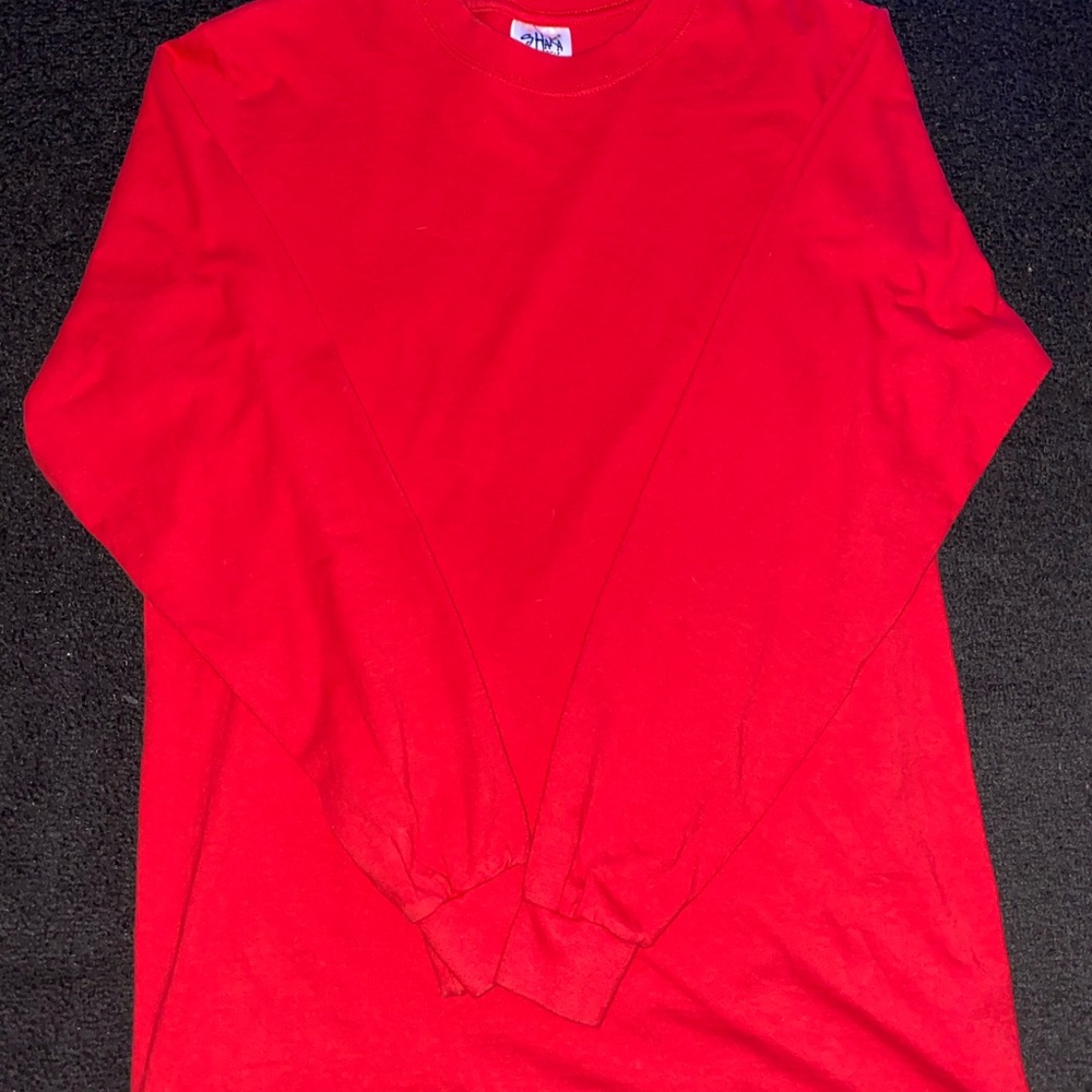 Vibrant Red Long Sleeve Shirt